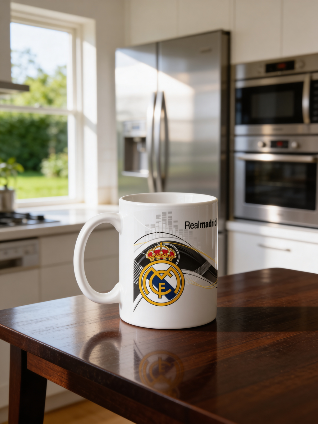 Taza Blanca Estilo Madridista
