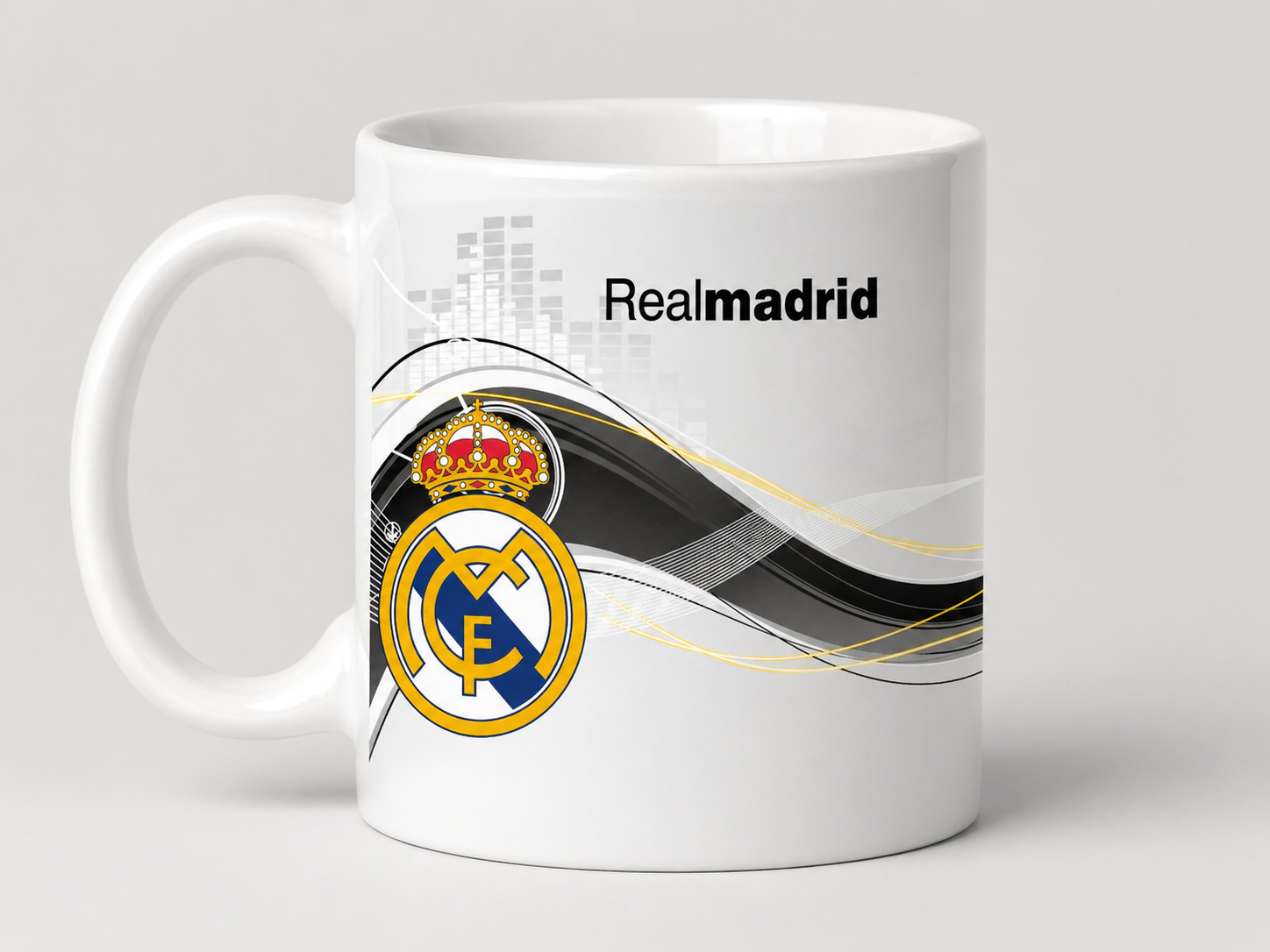 Taza Blanca Estilo Madridista
