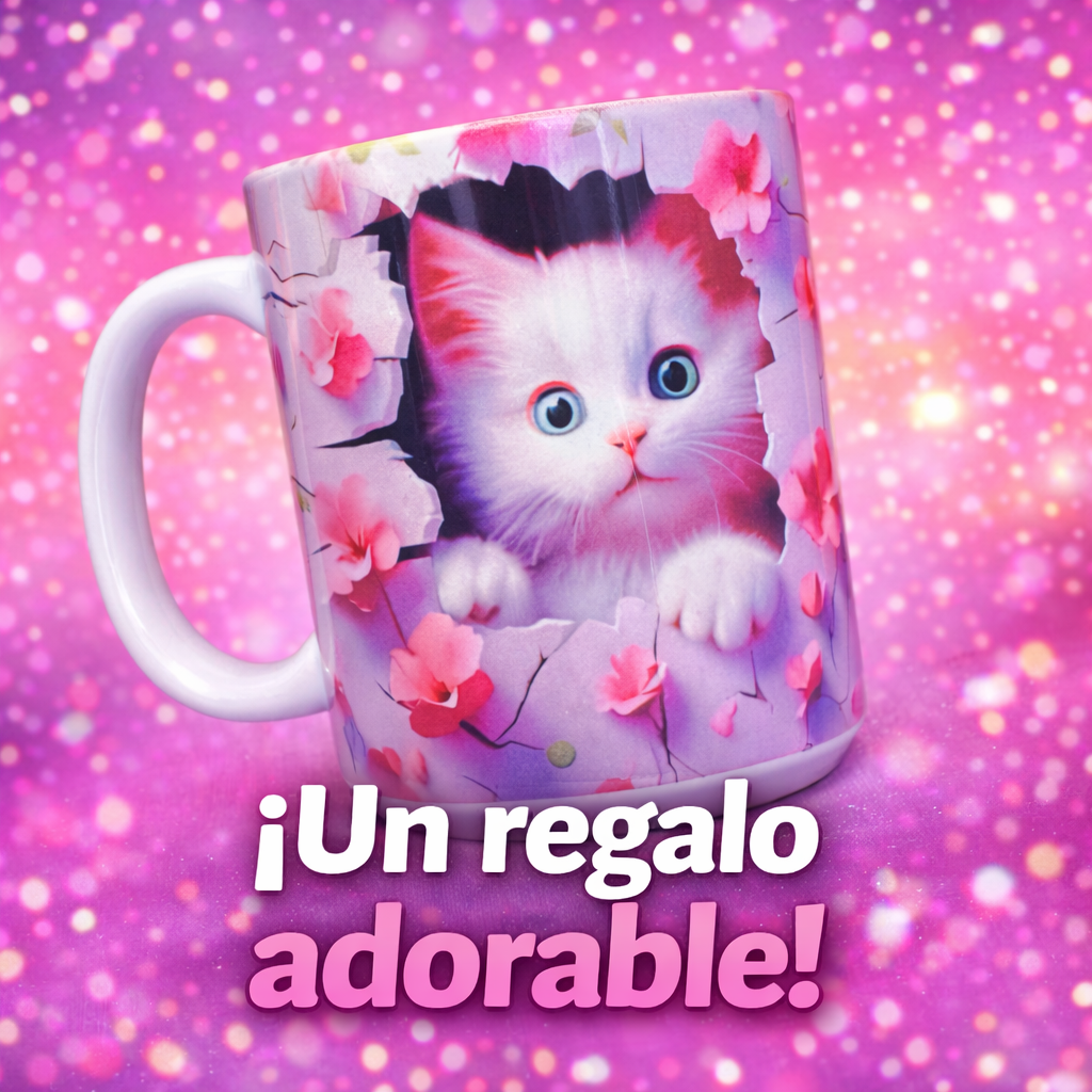 Taza de Cerámica de Gatito 😺