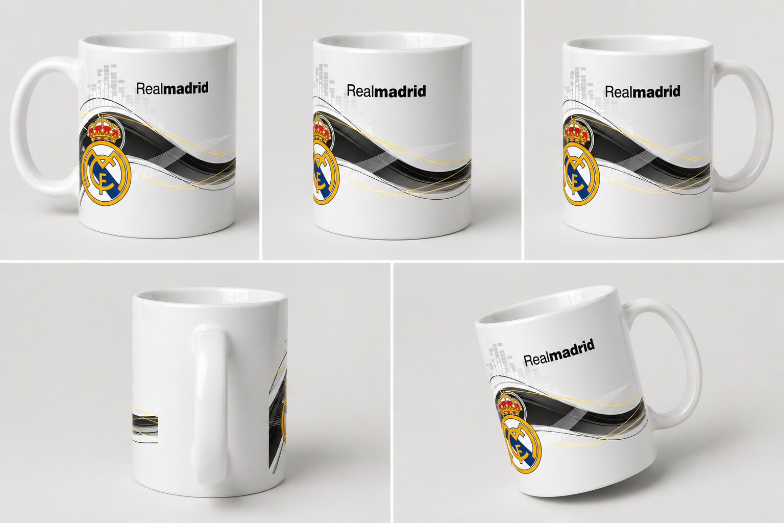 Taza Blanca Estilo Madridista