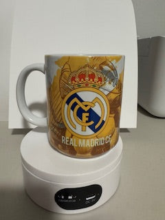 Real Madrid Coffee Mug- Gold Logo Design for Fans - Perfect Gift for Madrid CF Supporters